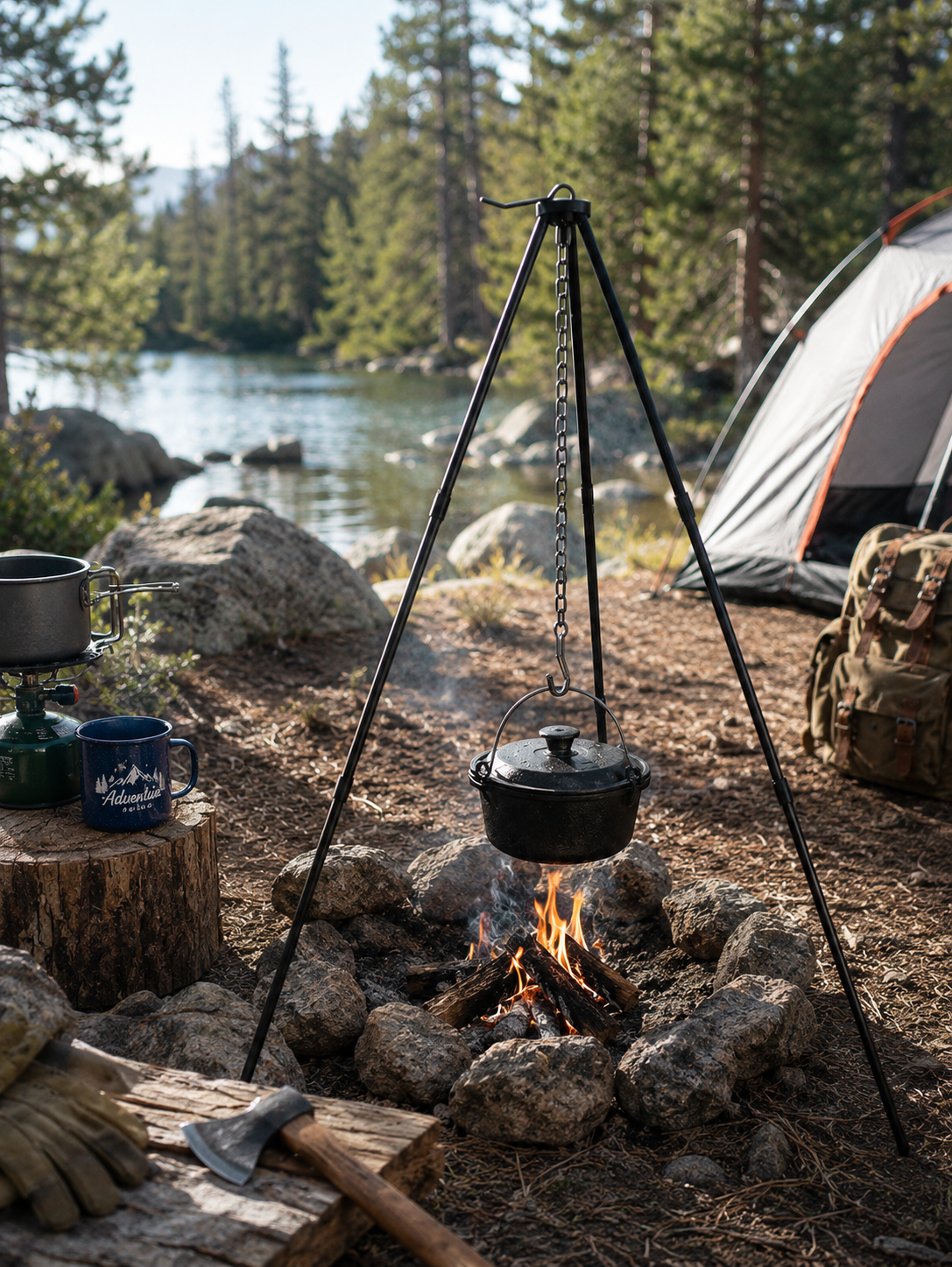 Camping Tripod for Cooking