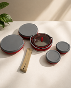 Outdoor Camping Cookware Set with Collapsible Kettle