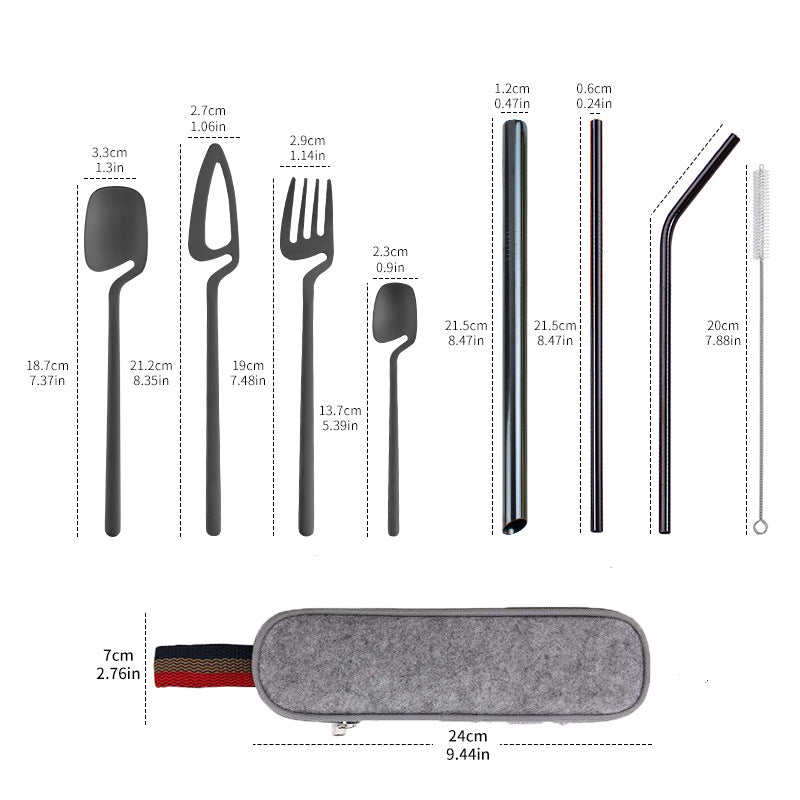 Portable Stainless Steel Camping Cutlery Set