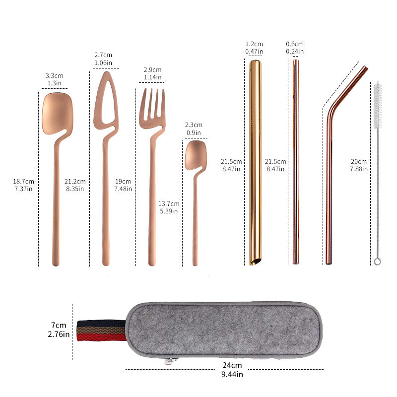 Portable Stainless Steel Camping Cutlery Set
