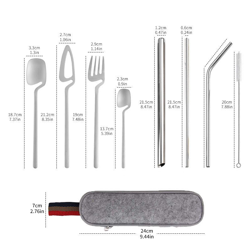 Portable Stainless Steel Camping Cutlery Set
