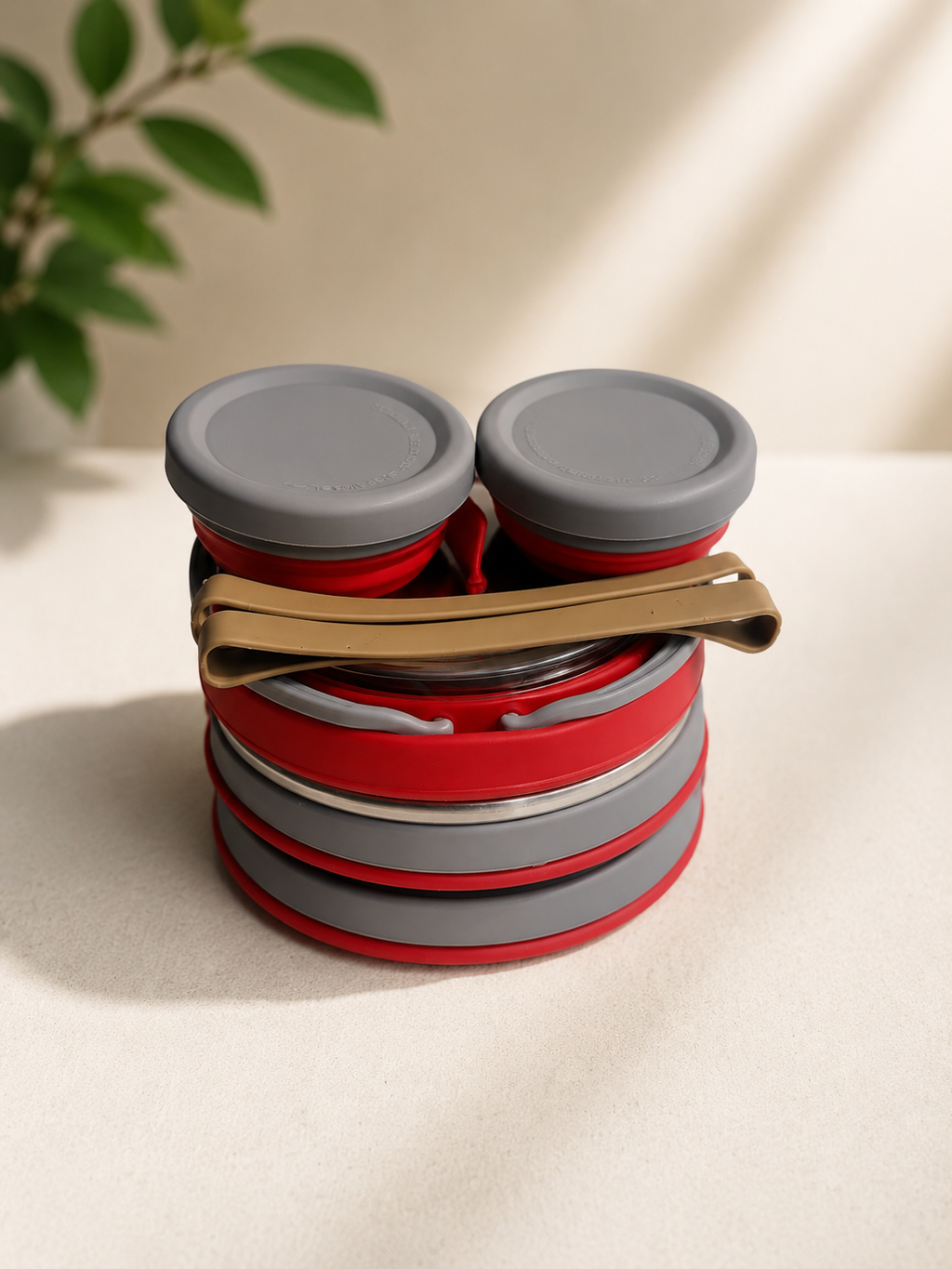 Outdoor Camping Cookware Set with Collapsible Kettle