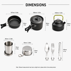 Steel Camping Cookware Set