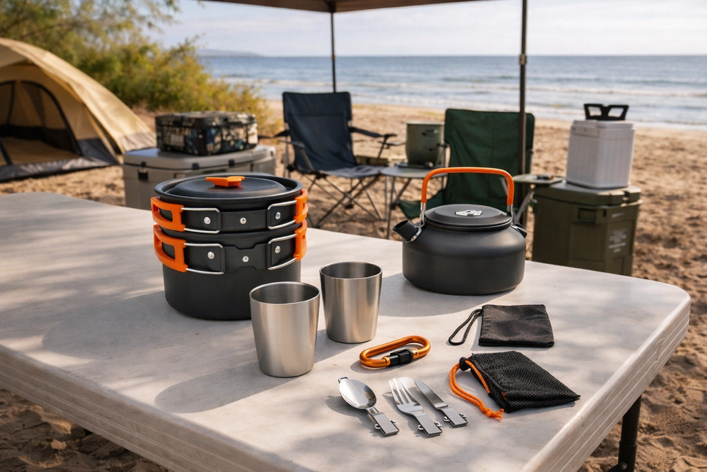 Steel Camping Cookware Set