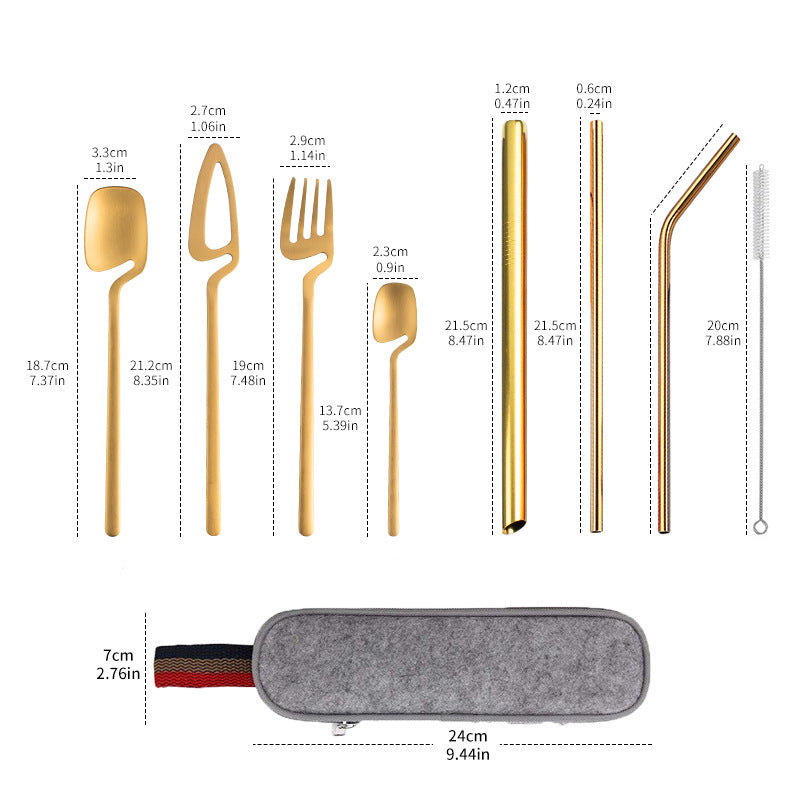 Portable Stainless Steel Camping Cutlery Set