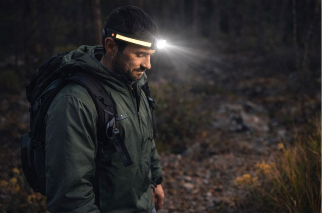 Rechargeable Dual-Light Silicone Sensor Headlamp